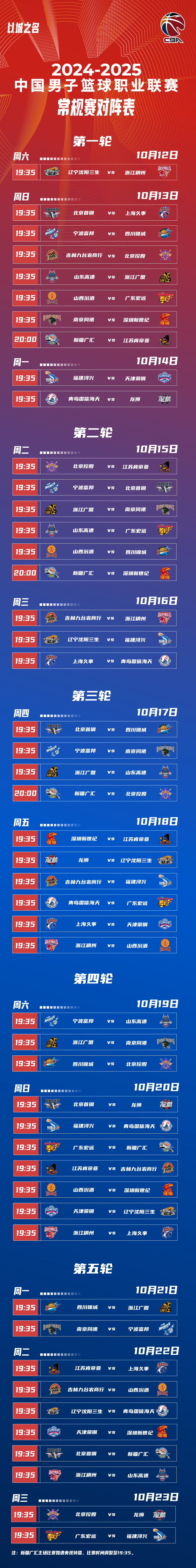 cba时间表赛程时间表_(cba时间表赛程时间表NBA)  第1张